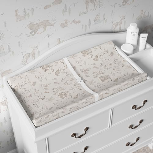 Baby Changing Pad Cover 2-Pack for Boys, Girls (Magic Forest) - Premium Fitted Sheets Baby Diaper Changing Table Cover - Buttery Soft Cotton Blend - Thumbnail 3