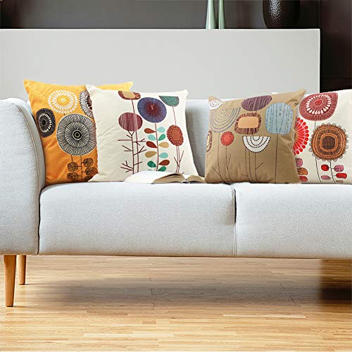 Listado de Piso naranja los 10 mejores. 47 GenericBrands - Vonayo - Juego de 4 fundas de almohada de lino, 145 x 45 cm, fundas cuadradas para cojín para sofá, recámara, coche, color naranja, regalo del día de San...