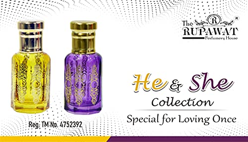 Image of Premium Kesar Chandan And Black Attar Combo He&she Collection 24ml Pack