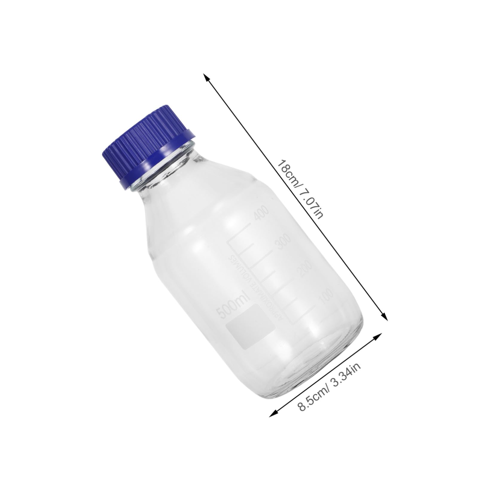 Ipetboom Bottiglia Reagente in Vetro da Laboratorio 500ml 2 Pezzi