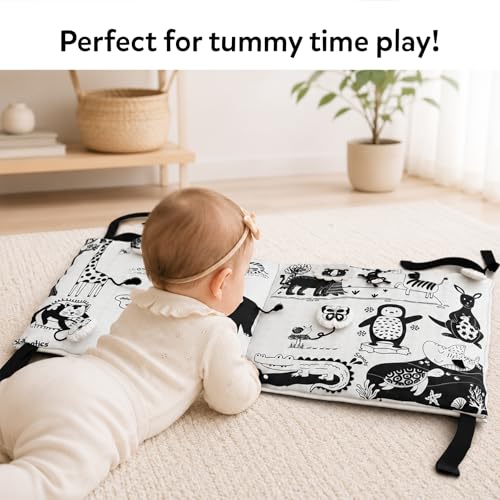 Image of Skillmatics High Contrast Sensory Cloth Mat for Babies & Infants - Newborn Visual Stimulation, Observation Skills, Gifts for 0 to 18 Months, Multicolor