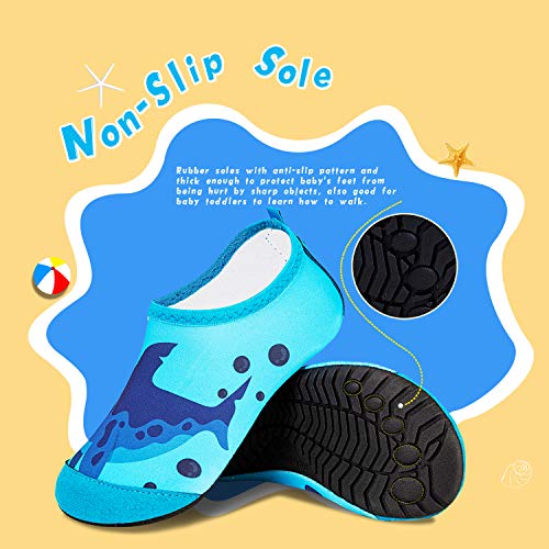 Image of WateLves Kids Water Shoes Toddler Girls Boys Barefoot Non-Slip Quick Dry Aqua Socks for Beach Swim Walking