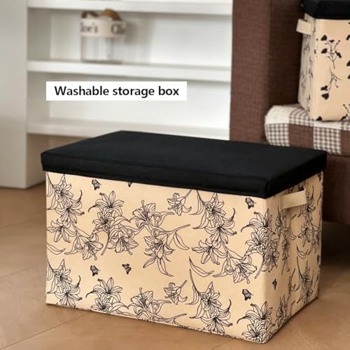 Boîte de rangement avec couvercle pour articles ménagers et jouets 40cm