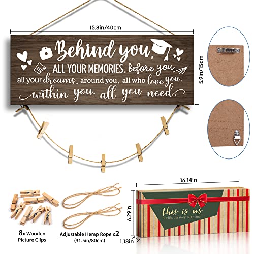 2023 Graduation Gifts For Her Him, Behind You, All Your Memories-Congratulations Gifts Inspirational High School College Graduation Picture Frame Gifts For Her Best Friend Women, Going Away Gifts #TOP1
