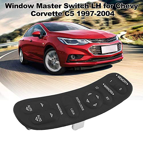 KKmoon Window Master Switch LH 19209381, interruptor de bloqueio de porta de janela para Chevy Corve