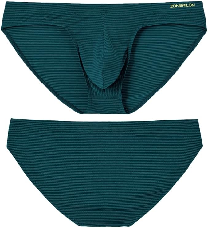 JINSHI Men's Bulge Enhancing Pouch Underwear Sexy Micro Mesh Low Rise Striped Briefs for Man Comfy Breathable Panties M 2XL - Image 2