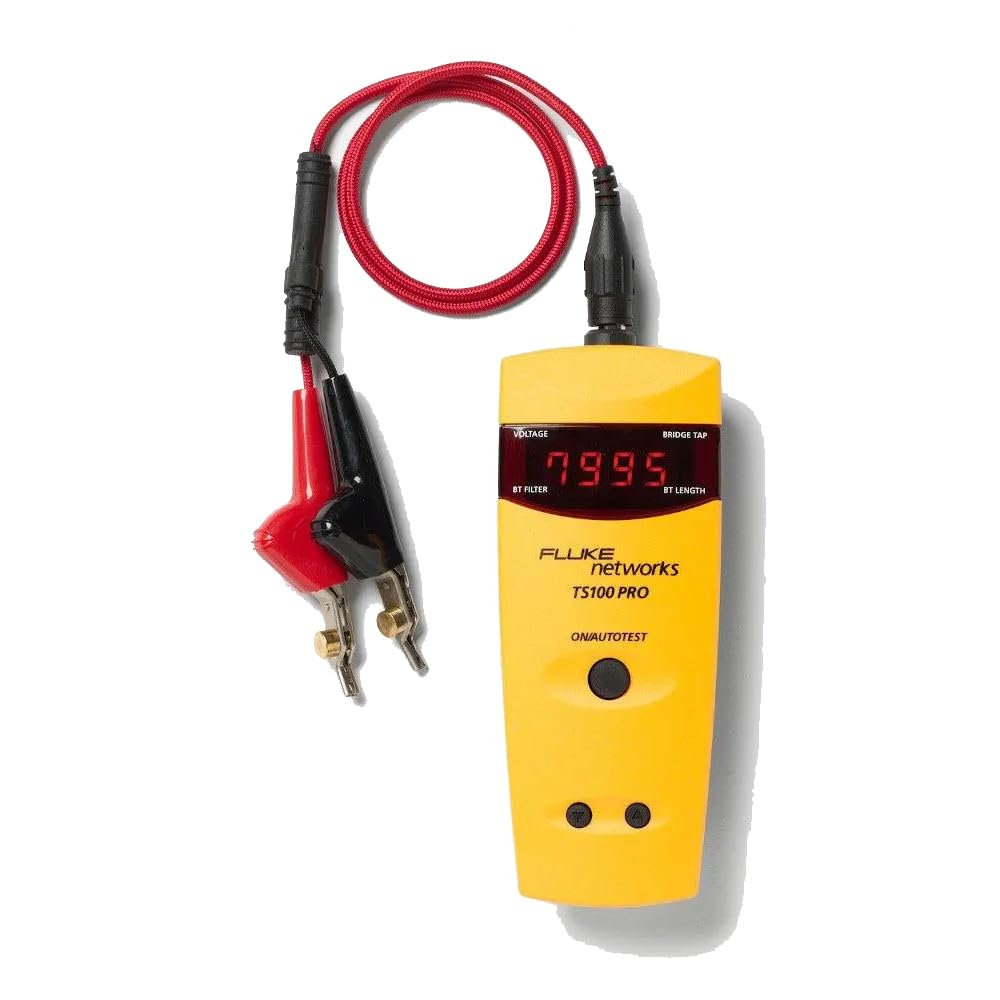 Fluke Networks TS100-PRO-BT-TDR Cable Fault Finder TDR Kit with Bridge Tap Detect