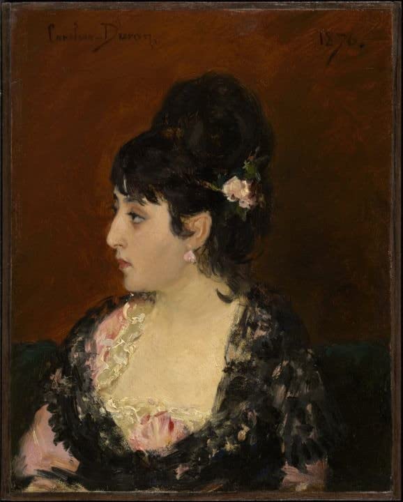 Pintura sobre lienzo de mujer española carolus-duran, cuadro clásico para salón de 60x90cm