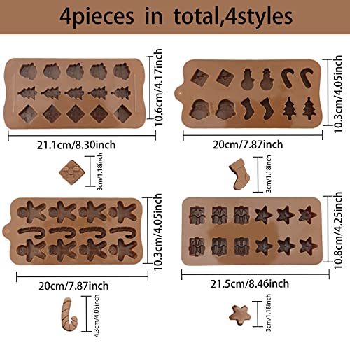 Weihnachts Schokoladenformen Aus Silikon - 2 Stück Mit 30 Motiven Für Pralinen & Deko