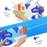 Lekwaiin Wasserpistole für Kinder Erwachsene, 2 Stücke 700ML Wasserspritzpistole mit 10 Meter Großer Reichweite, Outdoor Spielzeug für Sommer, Strand, Pool, Garten – Ansicht 7