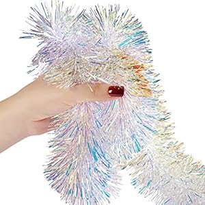 AURORAVA 7,8 m Lametta-Girlande Irisierender Look