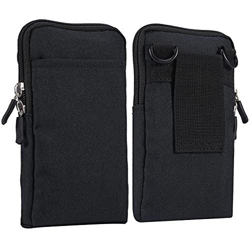Sac de Téléphone Portable Homme Noir, Sac Bandoulière Homme pour Téléphone Portable, Sacoche Ceinture Telephone Pochette Poche Housse de Transport...