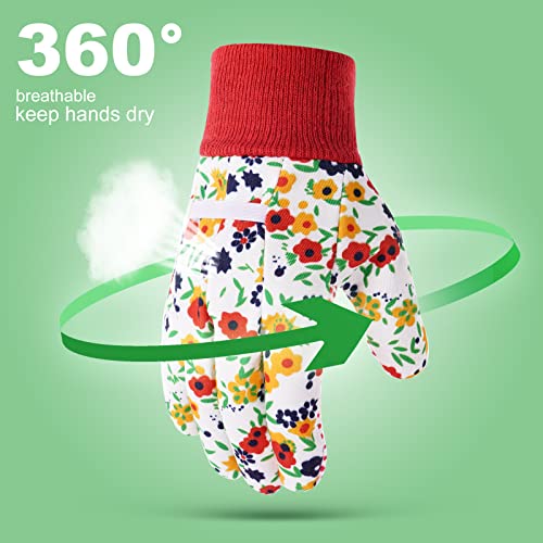 Osdue Kids Gardening Gloves, 3 Pairs Age 3-5 Kids Garden Gloves, Kids Non-Slip Children Yard Work Gloves For Boys Girls Gardening, Diy Light Work And Outdoor Activities - (3 Pairs Small) #TOP3