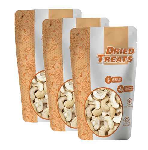 Image of Dried Treats Kaju Tukda (Cashew Broken) 750 Grams (250gm X 3) | High Protein Cashew Kernels for Energy, Fiber and Immunity | Delicious Crunchy Nutritious Small Size Cashew Nuts | Tasty Chota Tukda Kaju for Kheer, Halwa and Biryani