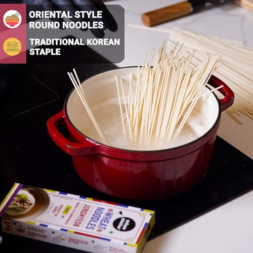 Image of Urban Platter Jungmyeon Wheat Noodles, 250g (Round Korean Noodles | Springy & Chewy Bite | Best for Saucy & Spicy Dishes)
