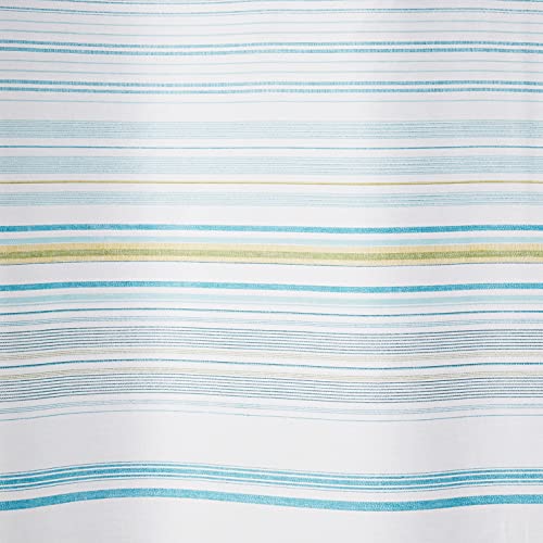 Tommy Bahama - Fabric Shower Curtain, Stylish Striped Bathroom Decor, Hook Holes Top (La Scala Breezer Green, 72" X 72") #TOP3