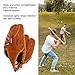 PVC Brown Baseball Pitcher Mitt, Sport Baseball Gloves for Training, Lightweight Durable Catching Glove with Comfort Fit for Children and Adults, Outdoor Throwing (12.5 Inch)