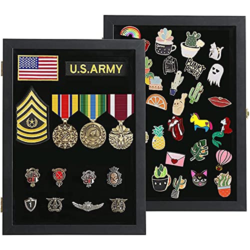 VERANI Pin Display Case Badge Display Frame Small Black for Beach Tags…