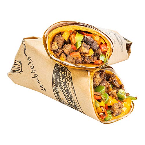 Restaurantware 12 Inch Deli Papers 200 Mexican Tradition Sandwich Wrapping Papers - Greaseproof Microwave-Safe Kraft Paper Food Basket Liners For Nachos Tacos Quesadillas Or Burritos