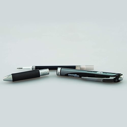 Miniatura 6 de Pentel Energel - Bolígrafo de tinta de gel líquido, punta gruesa RTX retráctil Deluxe de 0.039 pulgadas, punta de metal, paquete a granel de 12 6