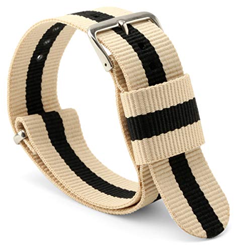 UNITED Watch Bands - NATO Band - Choice of Color & Width (18mm, 20mm, or 22mm) - Ballistic Nylon Straps Watch Band Replacement for Men or Women - Waterproof, Durable & Comfortable Watch Strap.