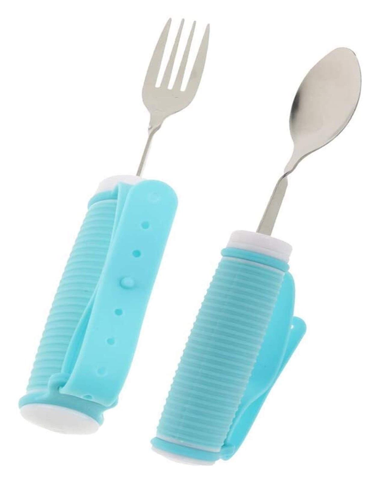 Vajilla Antivibración, Tenedor - Cubiertos Flexibles con Cinturón de Mano - Utensilios Adaptables for Ancianos, Parkinson, Artritis y Discapacidades 1014/793 /534 (Size : Fork)