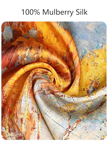 100% Mulberry Silk Scarf 27"x27" Square Silk Scarves Hair Wrap Neck Head Scarf for Women, Mothers Day Gifts4