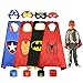 Xscoci Capa para Niños de Superhéroe de 4 Piezas con Máscara y Pulsera, Niño y Niña de 3-12 Años, Cosplay, Fiesta de Cumpleaños, Regalo de Carnaval de Halloween