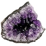 Nupuyai Natural Amethyst Cluster Specimen Stone for Home Decoration, Raw Crystal Quartz Geode...