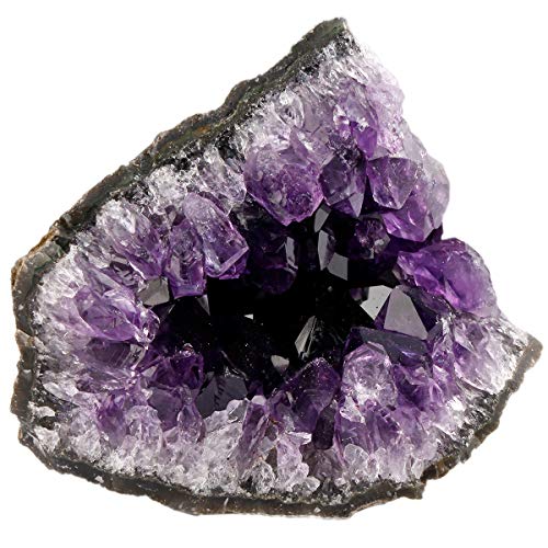 Nupuyai Natural Amethyst Cluster Specimen Stone For Home Decoration, Raw Crystal Quartz Geode Figurines For Office Decor #TOP22