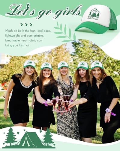 Image of Jecery 10 Pcs Trucker Hat for Women, Bach Party Mesh Baseball Cap for Bridal Shower Wedding Bach Party Favors