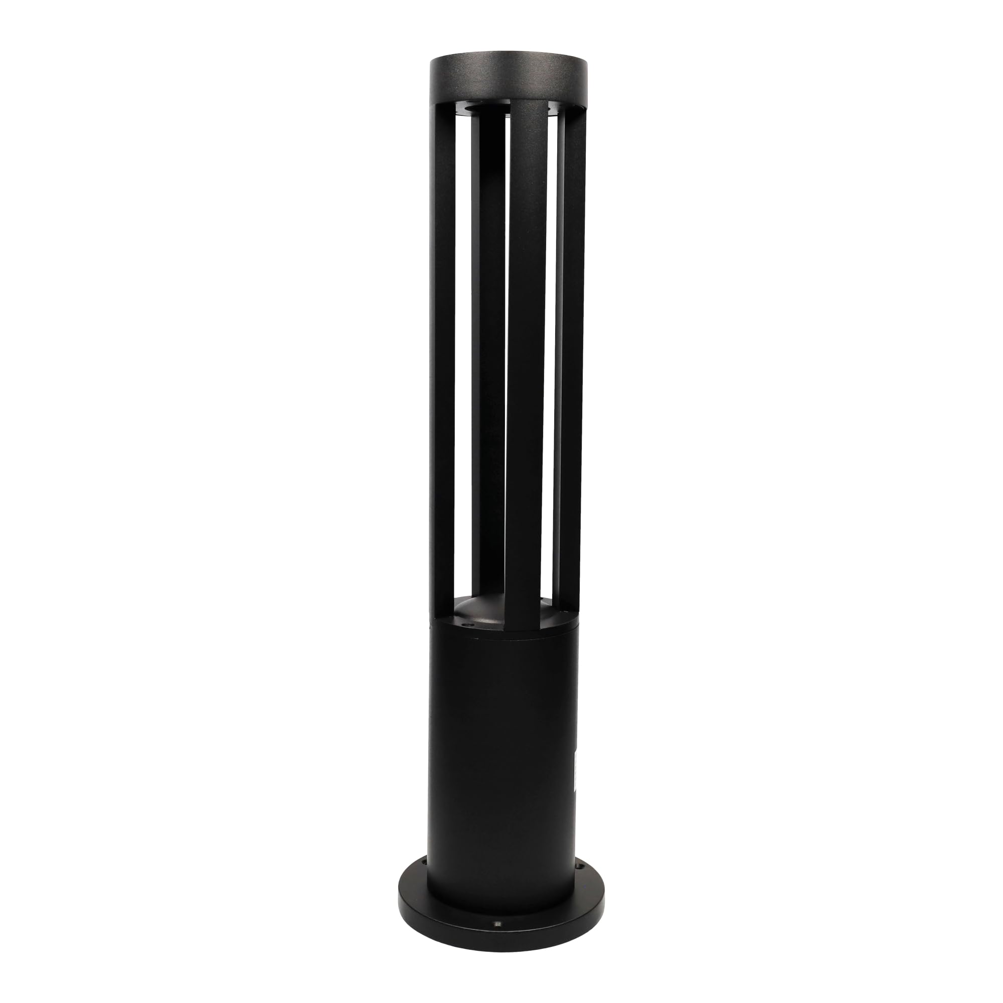 Jandei - Baliza LED Exterior 60cm Aluminio Negro, Lámpara Jardín IP65 Resistente al Agua, Luz Cálida 3000K, 11W, 240V, Baliza Redonda de Superficie para Caminos, Terrazas y Patios
