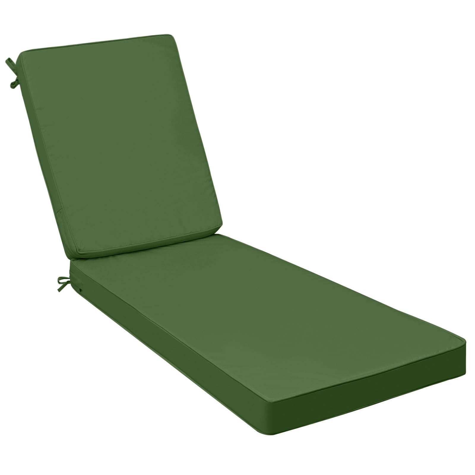 Photo 1 of AAAAAcessories Outdoor Chaise Lounge Cushions, Waterproof Patio Furniture Replacement Cushions, Fade-Resistant, 80" x 26" x 3", Dark Moss Green