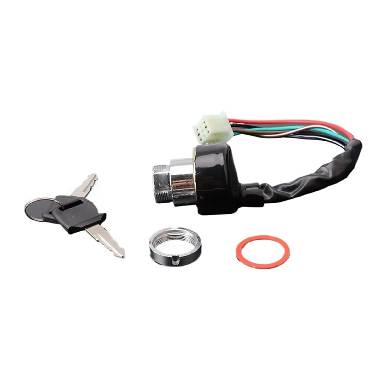 para Yamaha para Suzuki Scooter ATV Dirt Bike Go Kart Coche Motocicleta Interruptor Encendido 3 Posiciones 6 Cables con 2 Llaves Cerradura De Encendido