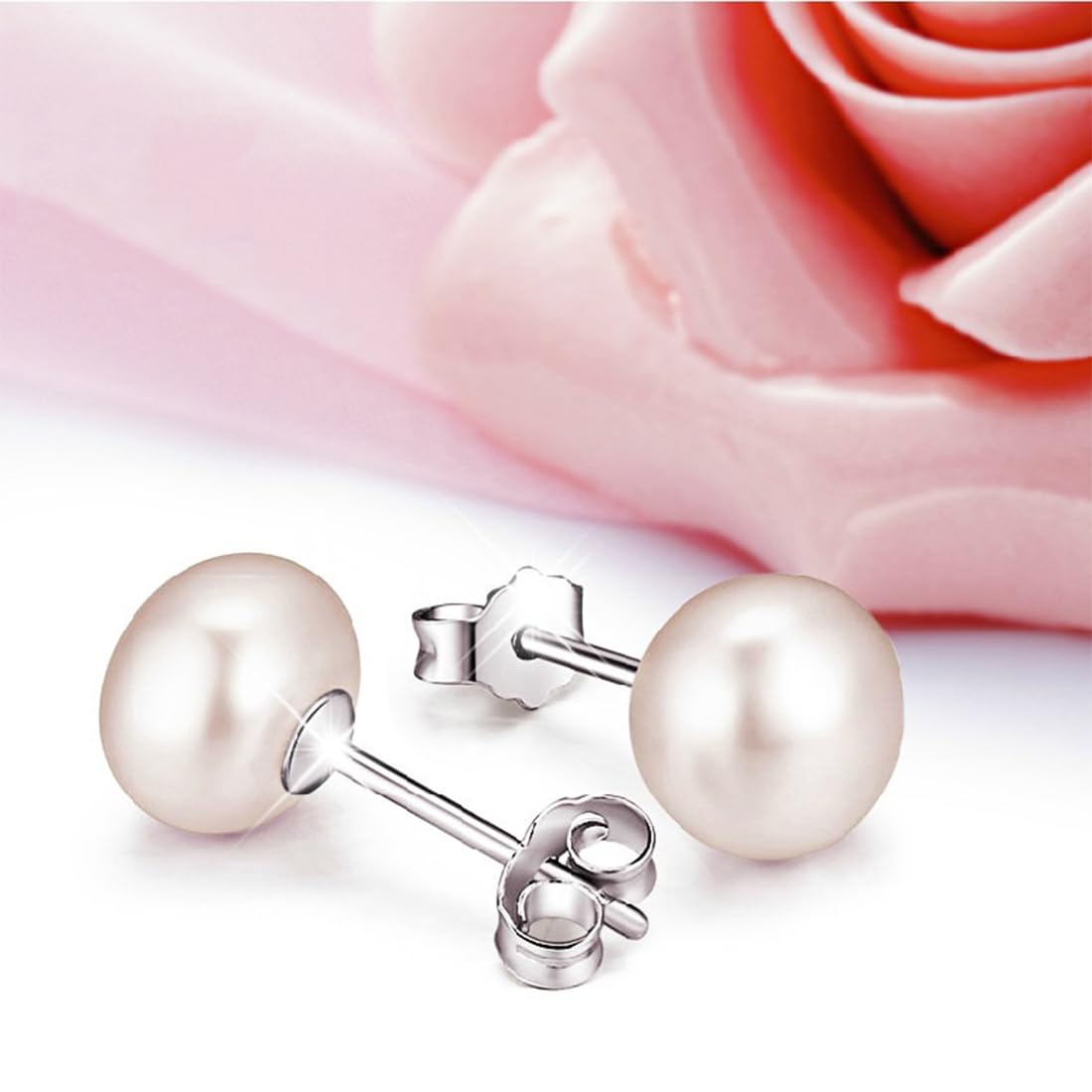Hinvan 4 Paia Orecchini in Argento 925 Orecchini