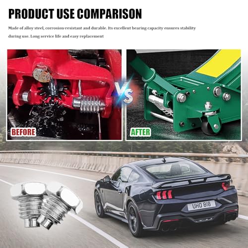 Image of 4PCS Car Floor Jack Handle Bolts, Horizontal Car Floor Jack Tiny Spare Parts, 3 Ton 4 Ton Horizontal Floor Jack Pressure Rod Fixed Screw for Hydraulic Top Handle