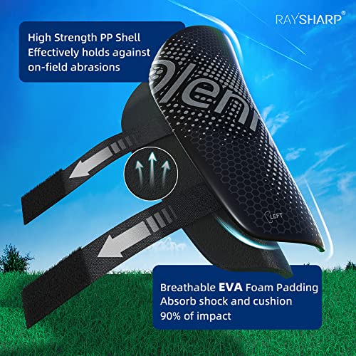 Raysharp Shin Guards Soccer Youth - Comfortable And Durable Toddler Kids Soccer Shin Guards With Adjustable Straps For Boys Girls Teenagers Adults Black Xs #TOP1