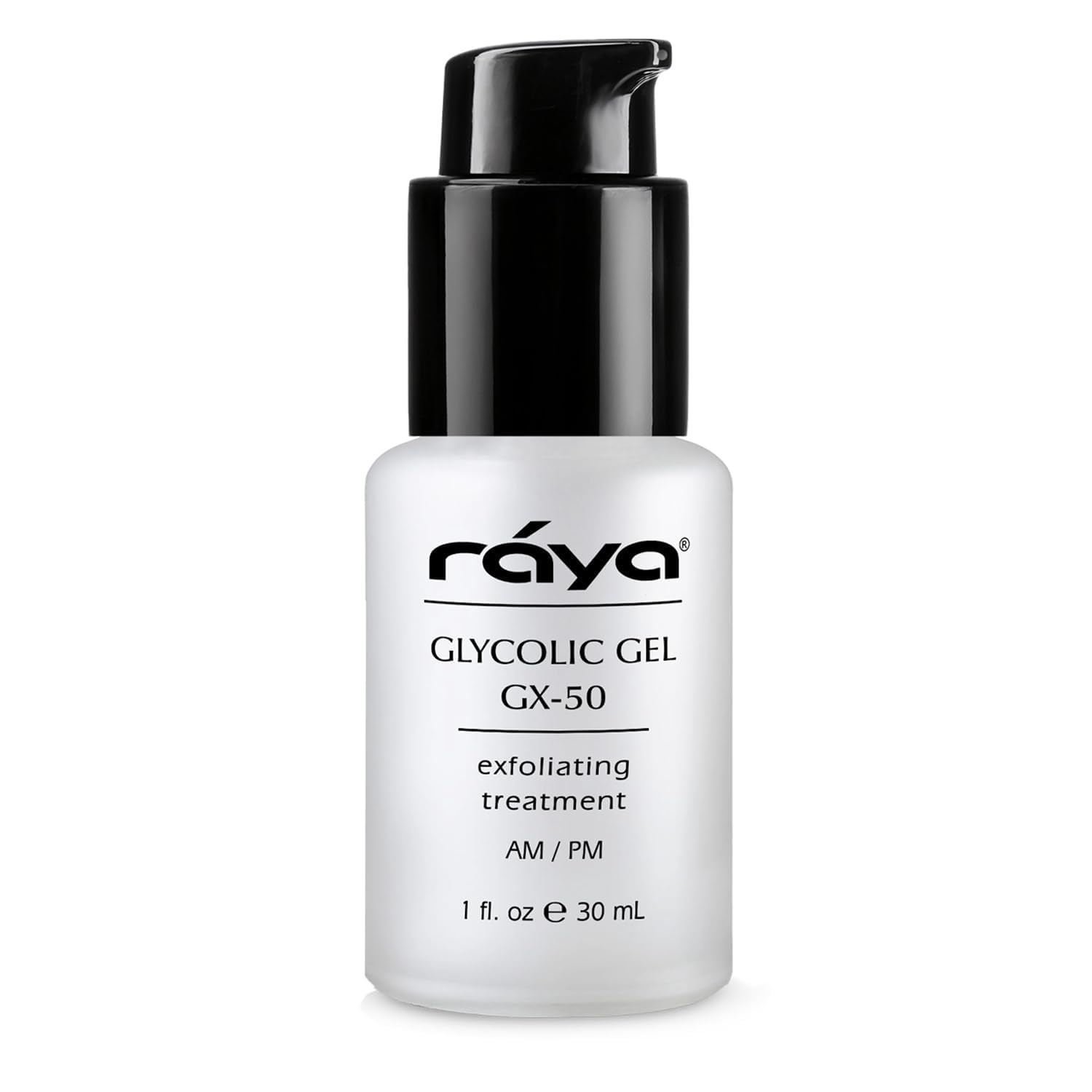 Raya Glycolic Gel GX-50 | Face Exfoliator & Serum | Against-Wrinkle Facial Serums with AHA for Oily & Break-Out Skin | Clears Blemishes, Reduces