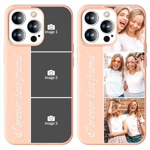 LSXYHQLD Funda Personalizada de Silicona con Foto y Texto–Funda para iPhone 7/8/SE 20/22,11 Pro/MAX,12, 13, 14, 15, 16–Case Personalizada con Imagen y Texto