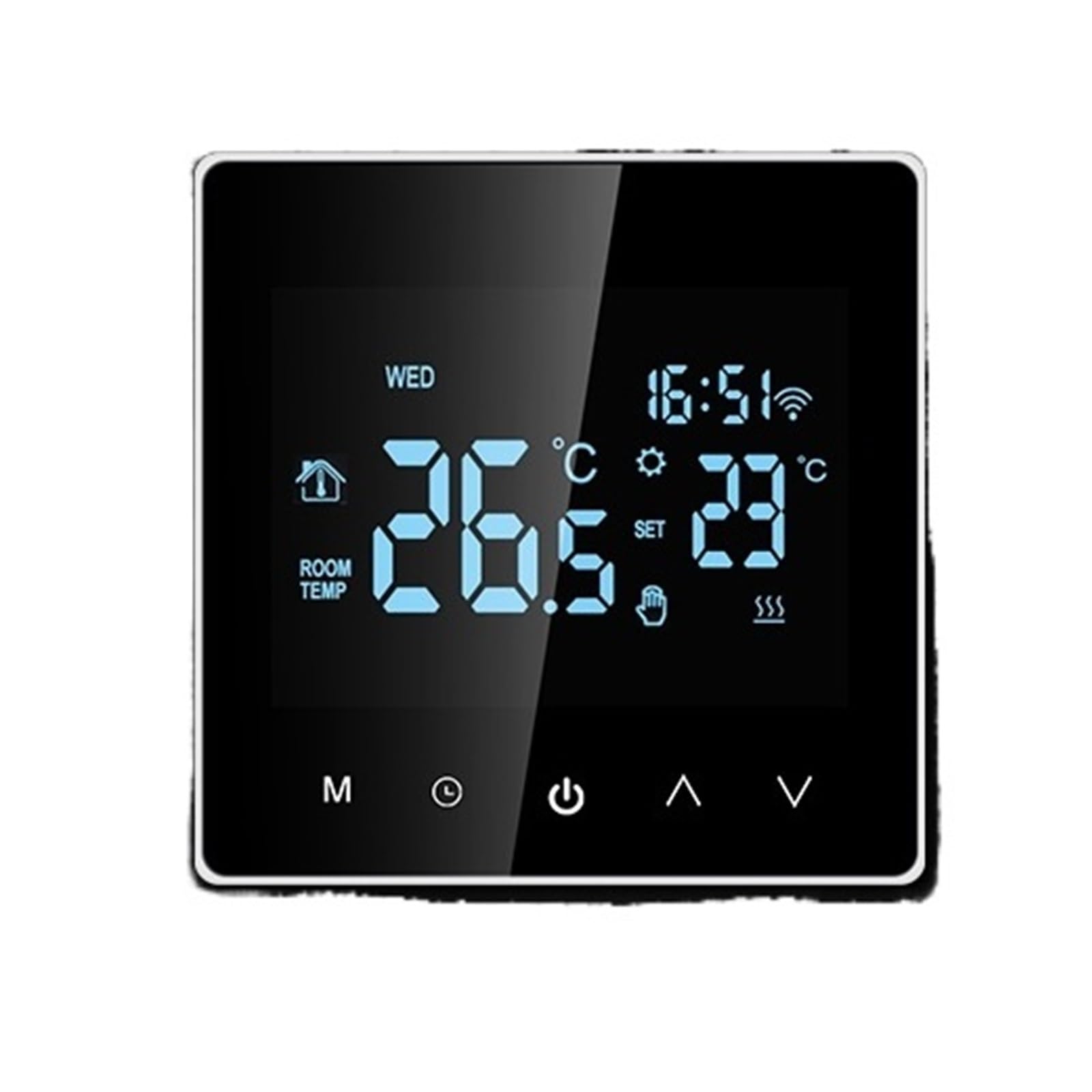 Inteligentny termostat Wifi elektryczne ogrzewanie podłogowe woda/kocioł gazowy LCD cyfrowa kontrola temperatury dotykowej(WiFi ElectricHeating)
