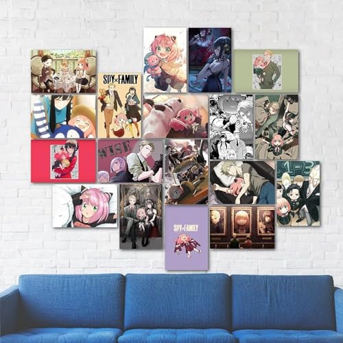 Image of ATEVON Spy x Family Anime Wall Poster Set - Pack of 18 Aesthetic Wall Collage Kit for Room & Home Decor