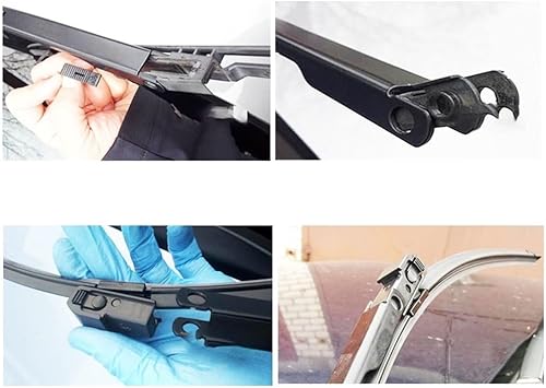 Miniatura 4 de Escobillas de limpiaparabrisas delantero compatibles con Audi A4 B6 8E 8H de octubre de 2000 a noviembre de 2003, cepillos de lluvia para parabrisas