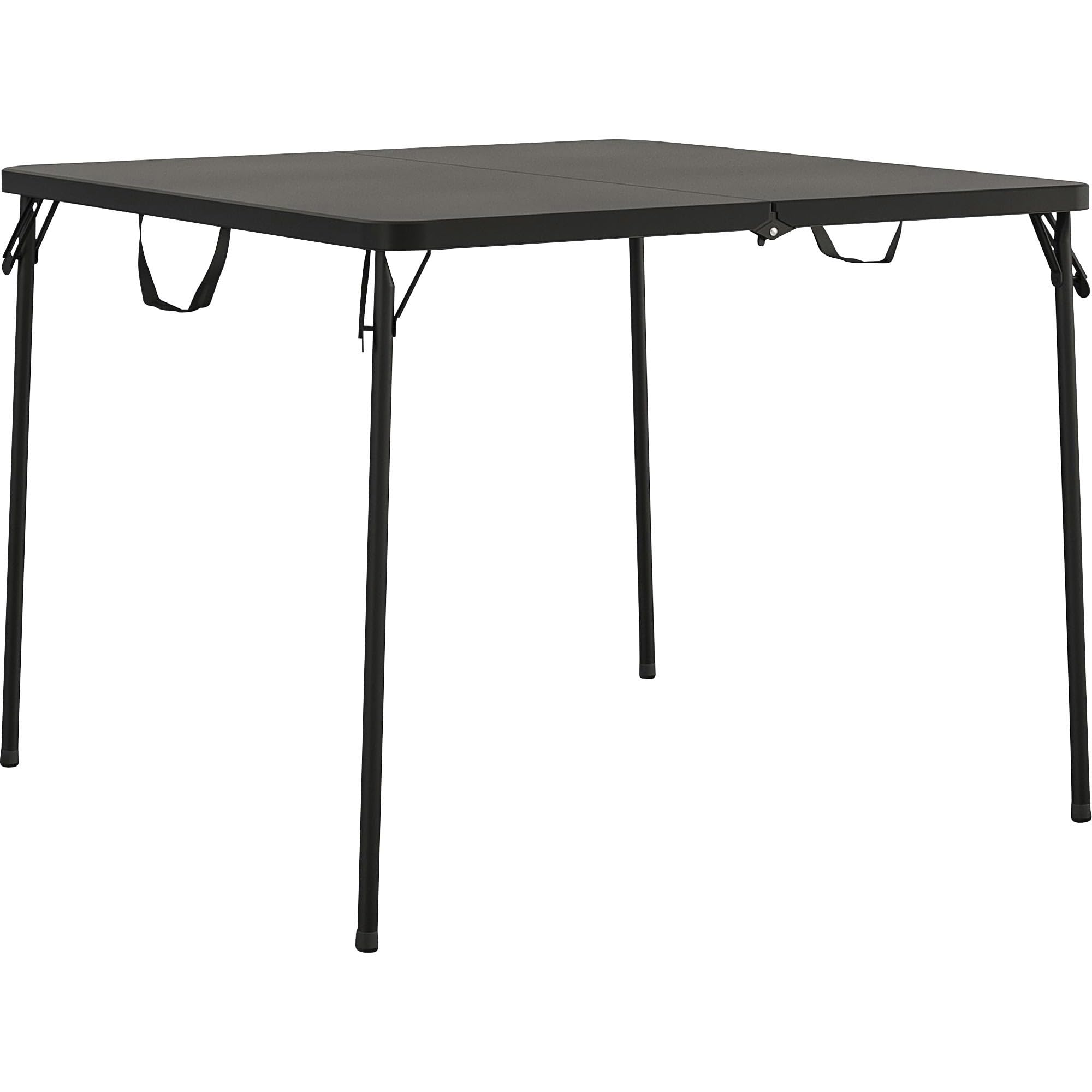CoscoProducts COSCO XL 38.5" Fold-in-Half Card Table w/Handle, Black, Indoor & Outdoor, Wheelchair Accessible