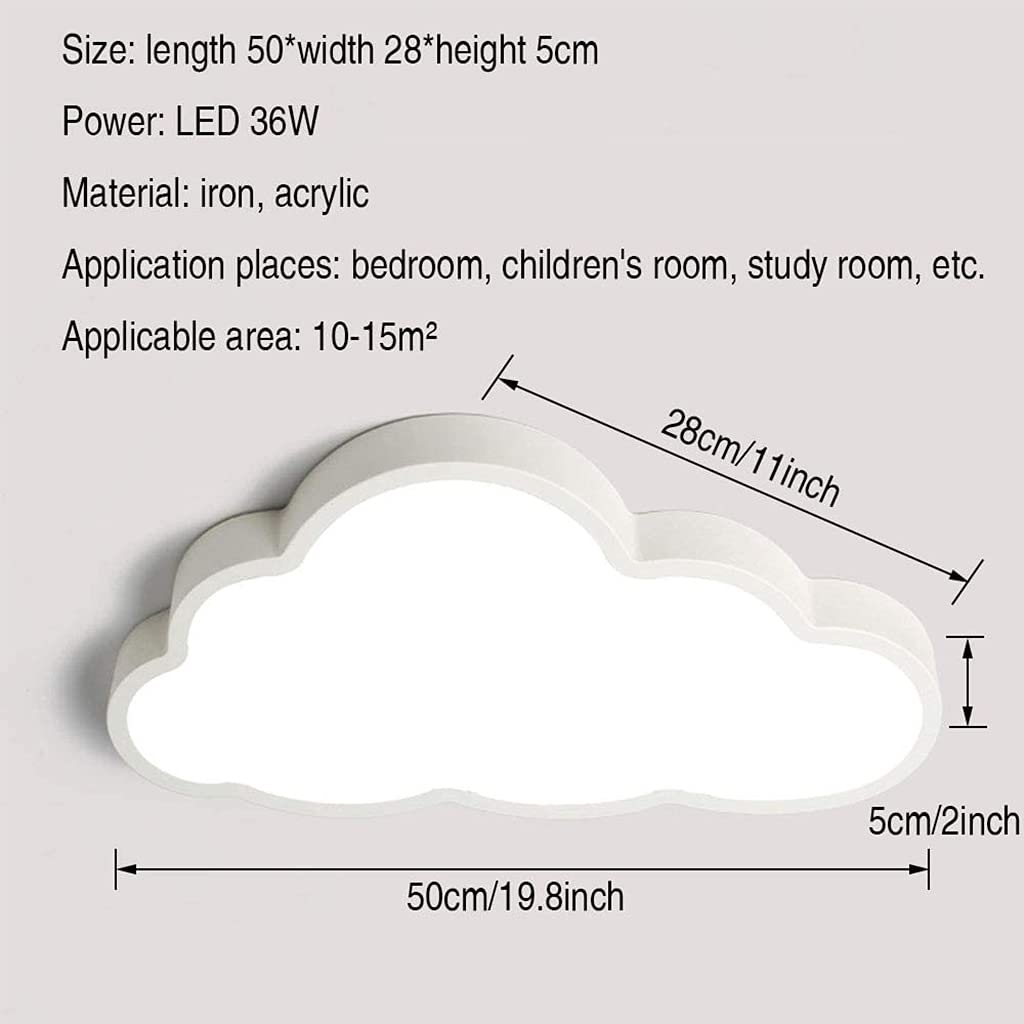 Kinder Deckenleuchte Ultradünne 36W LED Deckenlampe Dimming Mit Fernbedienung Wohnzimmer Lampe Weiß Wolken Beleuchtung Acryl Kinderzimmer Jungen Mädchen Schlafzimmer Esszimmer Studie Hängelampe