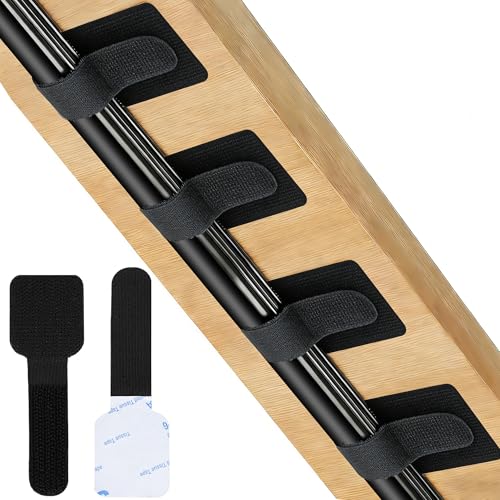 Xahpower 50 Piezas Organizador Cables Escritorio, Sujeta Cables Adhesivo Reutilizables, Gestión de Cables para Oficina, Hogar (Negro)