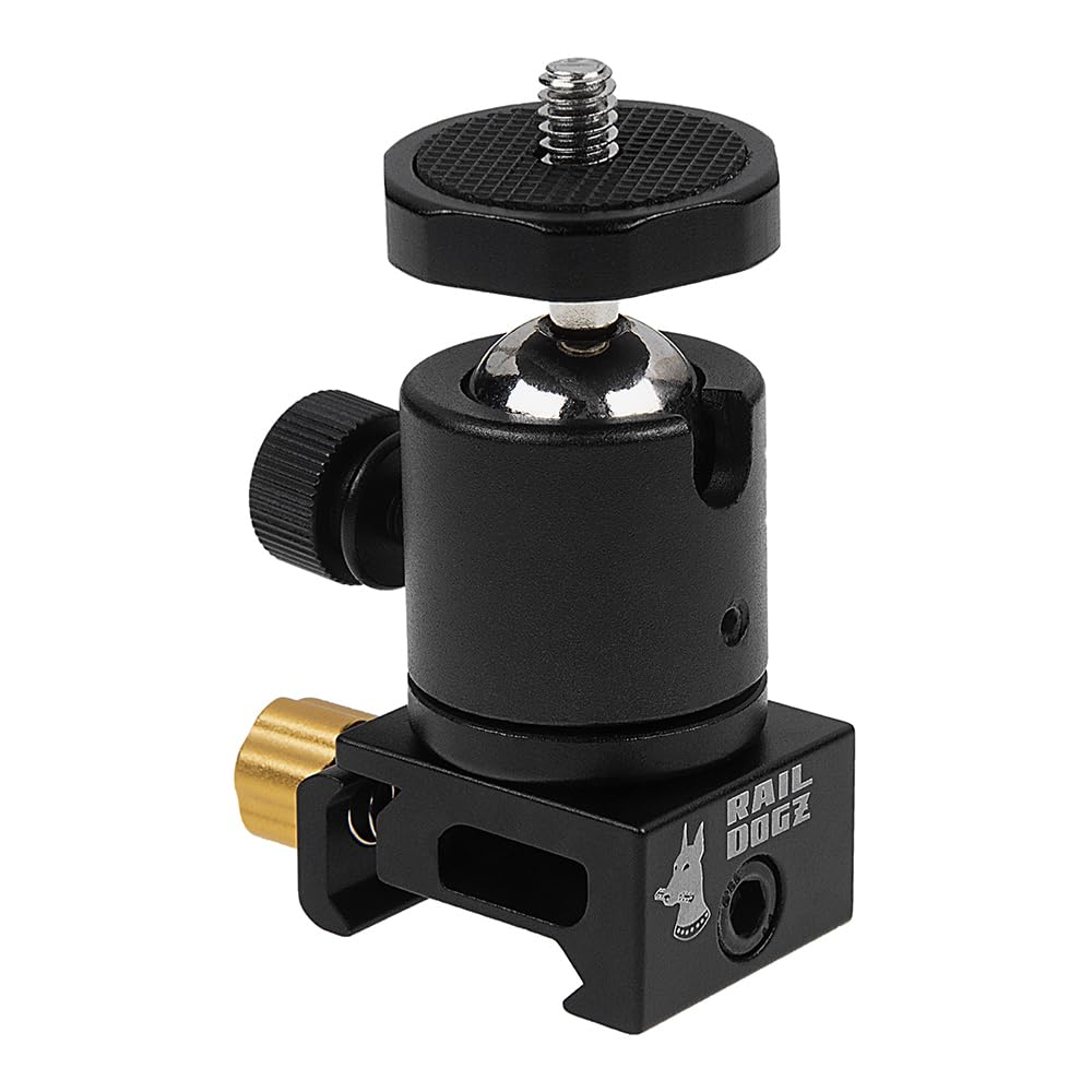 Rail DOGZ Universal Rail Mount for Small Cameras - All Metal Mount Compatible with Picatinny 1913 Rail Integration System