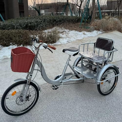 Triciclo para Adultos y Mayores 20 in Plata miniatura 1