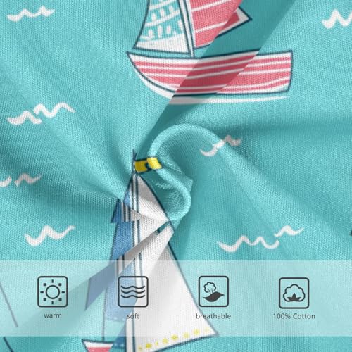 Wusikd Colorful Sailboats Boys' Underwear Cotton Cute Boys Briefs Soft Toddler Underwear 2T3