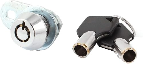 X-DREE Home Cupboard Cabinet 17mm Thread Quarter Turn Cam Lock w Two Keys(Armario de armario para el hogar cerradur de levas de un cuarto de rosca