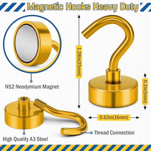 Image of FINDMAG Magnetic Hooks, 30LB+ Magnetic Hooks for Cruise Cabins, 28 Pack
